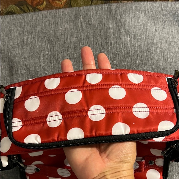 NWOT Lug Trolley Red and White Polka Dot Makeup Organizer - Picture 5 of 6